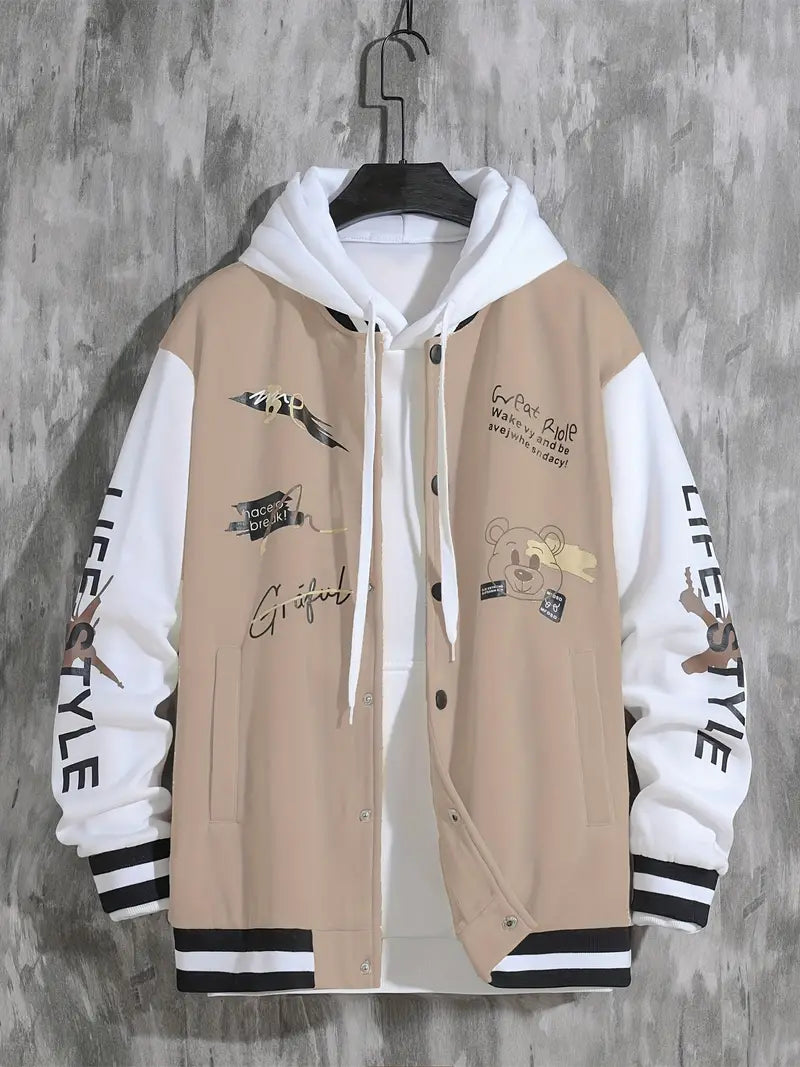 Baseballjacke mit Kapuze für Herren
