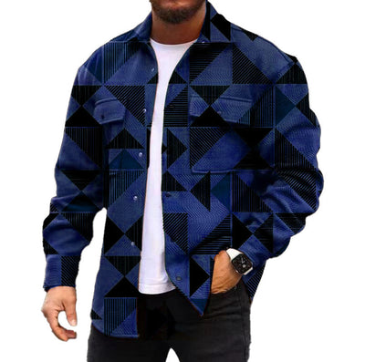 Geknöpfte Jacke mit Taschen für Herren