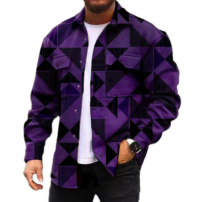 Geknöpfte Jacke mit Taschen für Herren