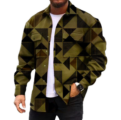 Geknöpfte Jacke mit Taschen für Herren