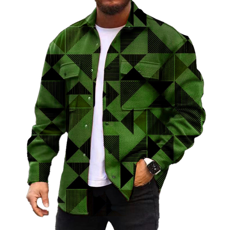 Geknöpfte Jacke mit Taschen für Herren