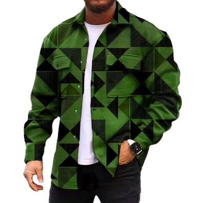 Geknöpfte Jacke mit Taschen für Herren