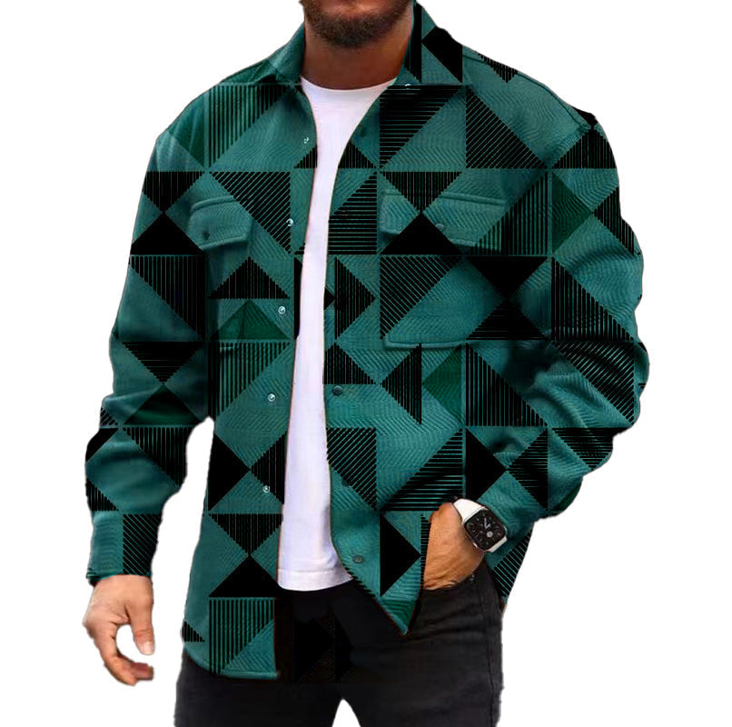 Geknöpfte Jacke mit Taschen für Herren
