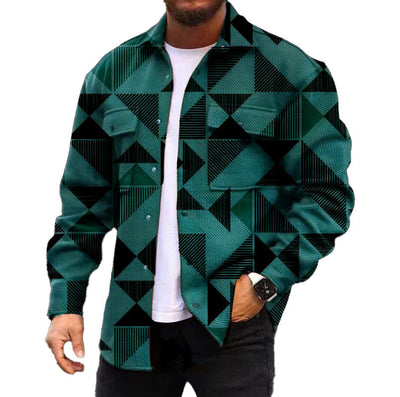 Geknöpfte Jacke mit Taschen für Herren