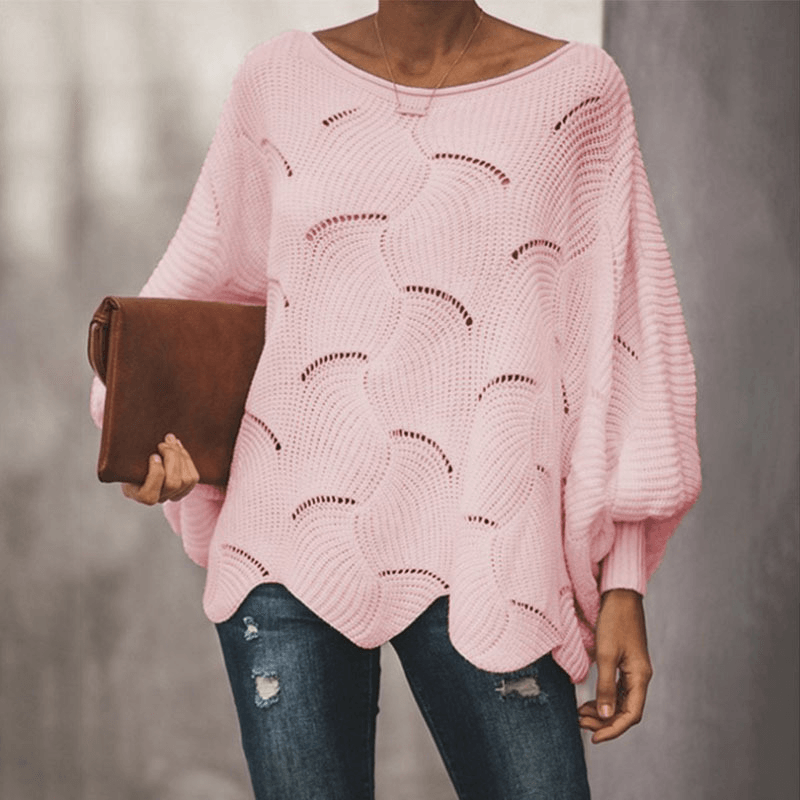 Bluse mit Strickmuster für Damen