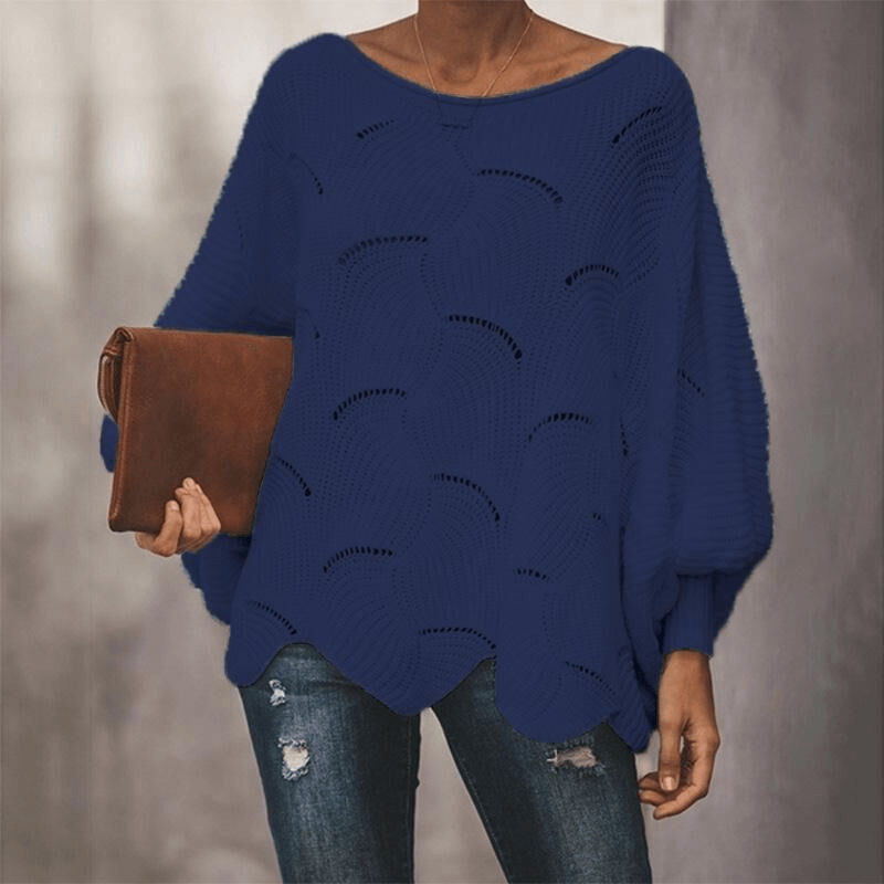 Bluse mit Strickmuster für Damen