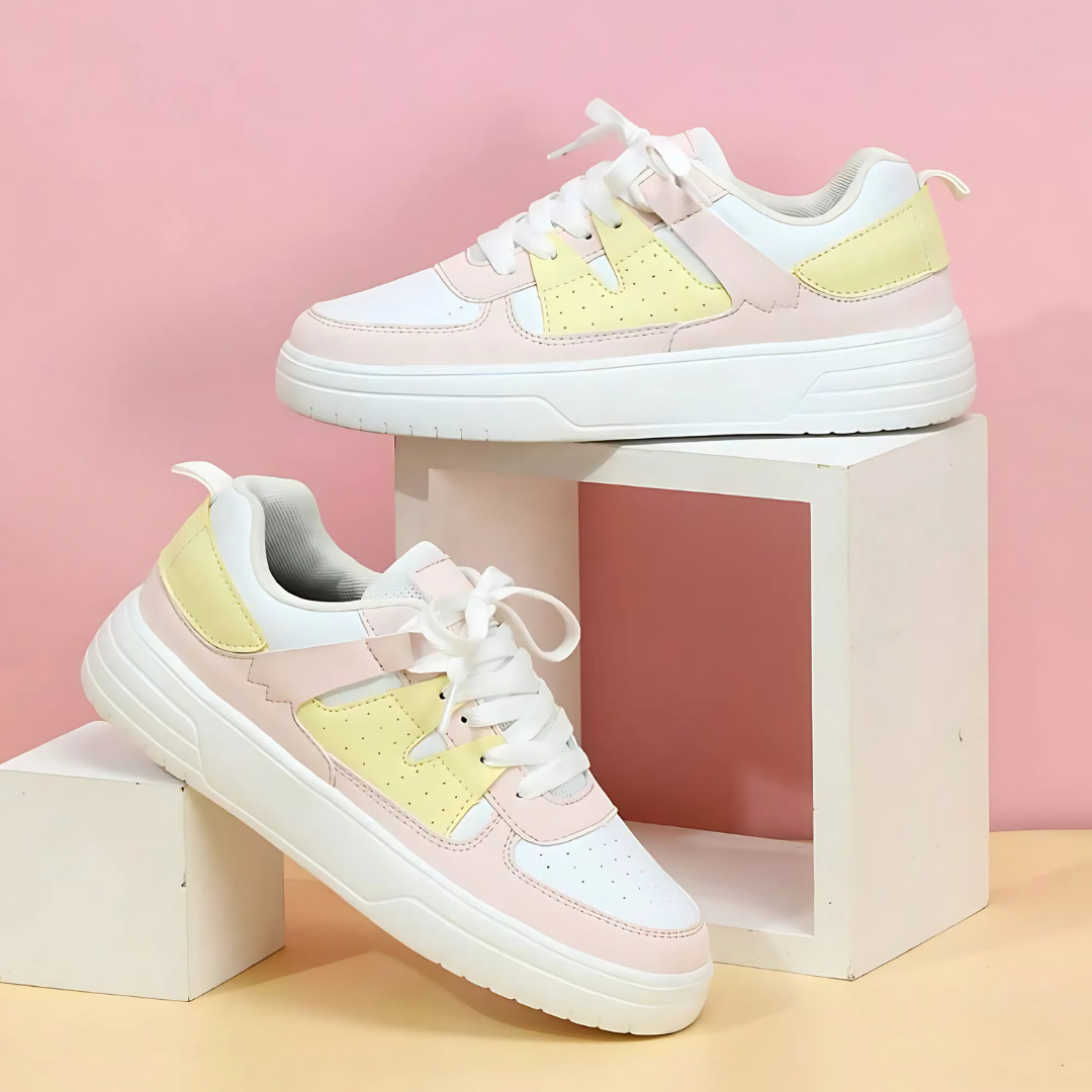 Damen-Sneaker mit Schnürverschluss und Chunky-Sohle