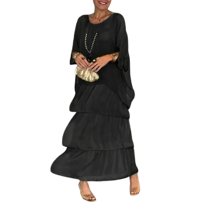 Gestuftes Maxikleid für Damen
