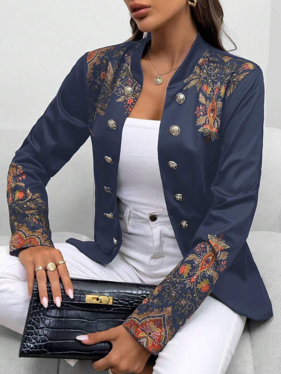 Blazer mit Blumenmuster für Damen