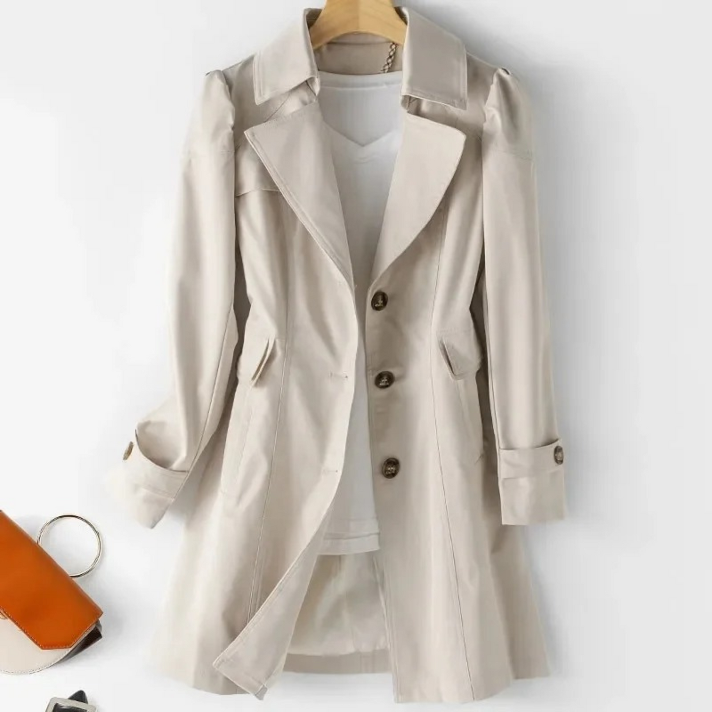 Trenchcoat mit Knöpfen für Damen