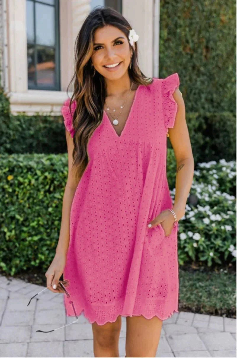 Sommerkleid mit Rüschen für Damen