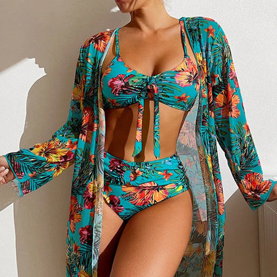 Dreiteiliges Bikini-Set für Damen