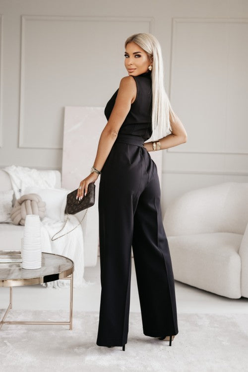 Damen ärmelloser Jumpsuit mit V-Ausschnitt für den Sommer