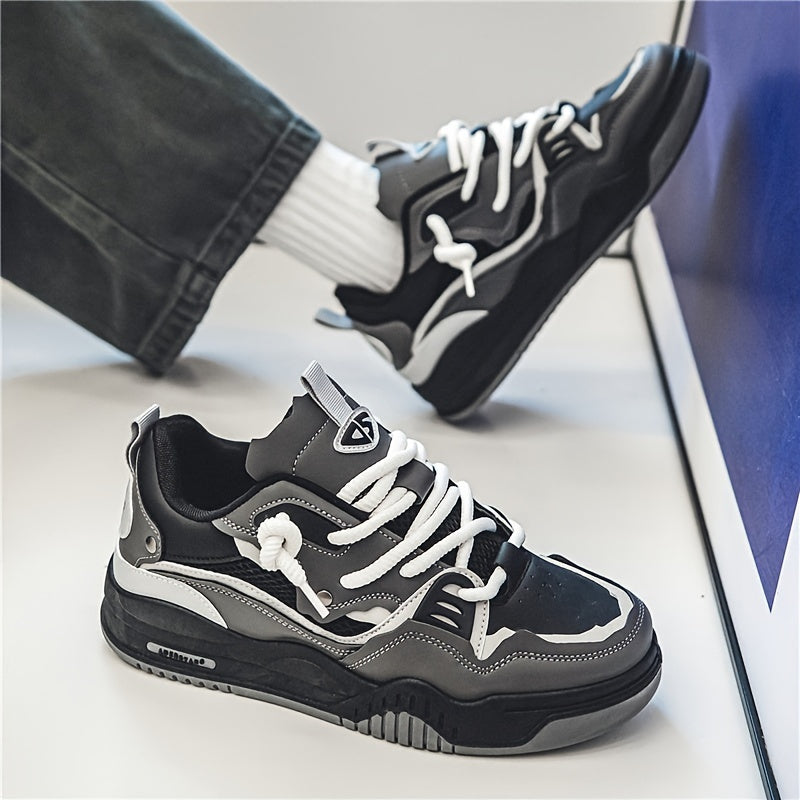 Herren Sneakers mit Schnürverschluss und Farbblockmuster