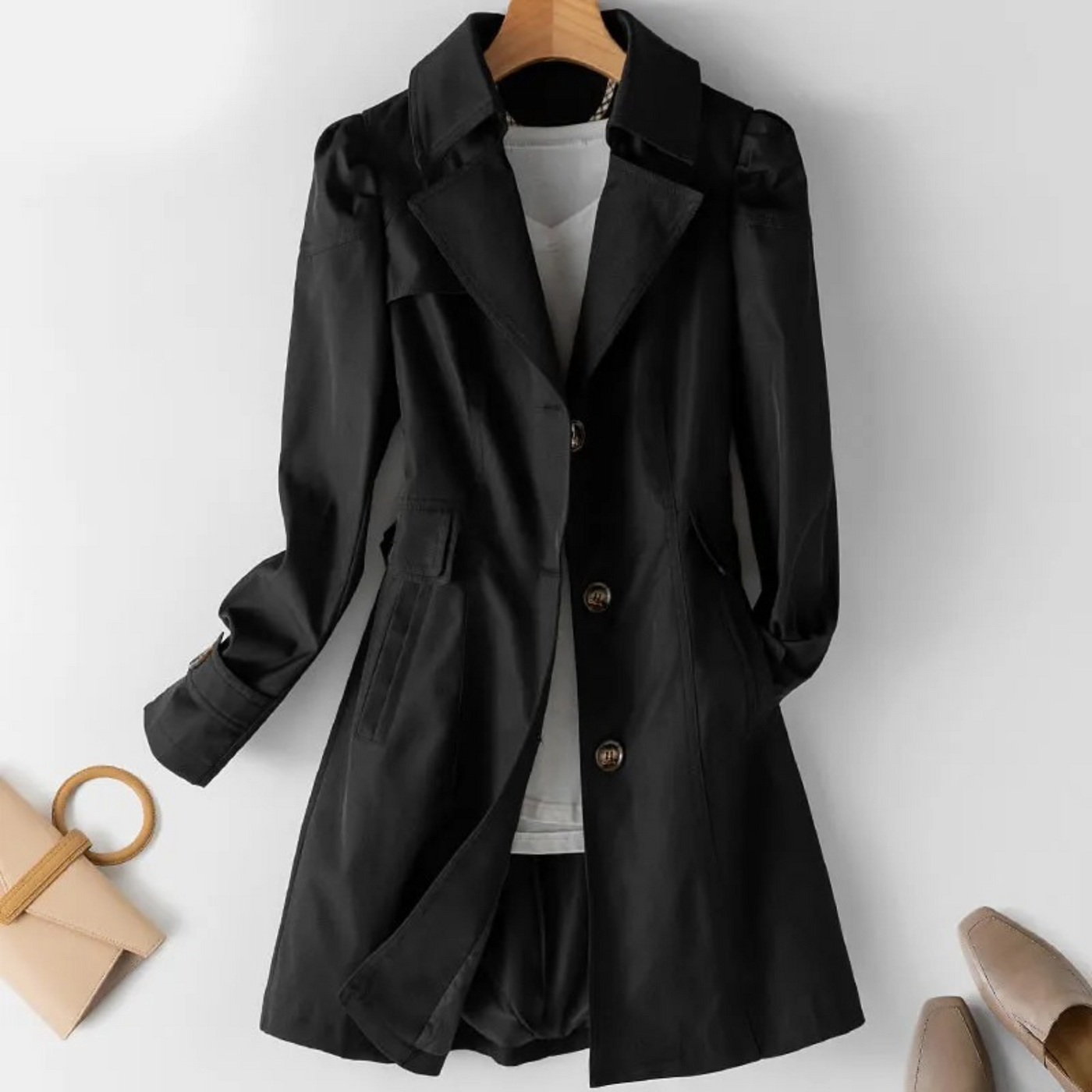 Trenchcoat mit Knöpfen für Damen