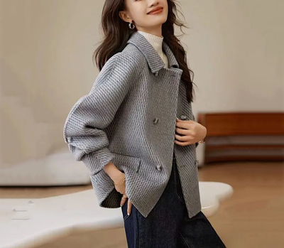 Damen Jacke mit langem Ärmel und Reverskragen