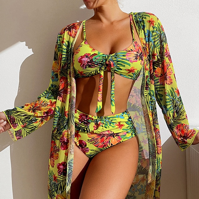 Dreiteiliges Bikini-Set für Damen