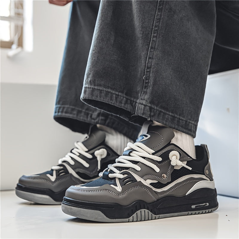 Herren Sneakers mit Schnürverschluss und Farbblockmuster