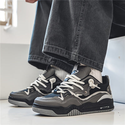 Herren Sneakers mit Schnürverschluss und Farbblockmuster