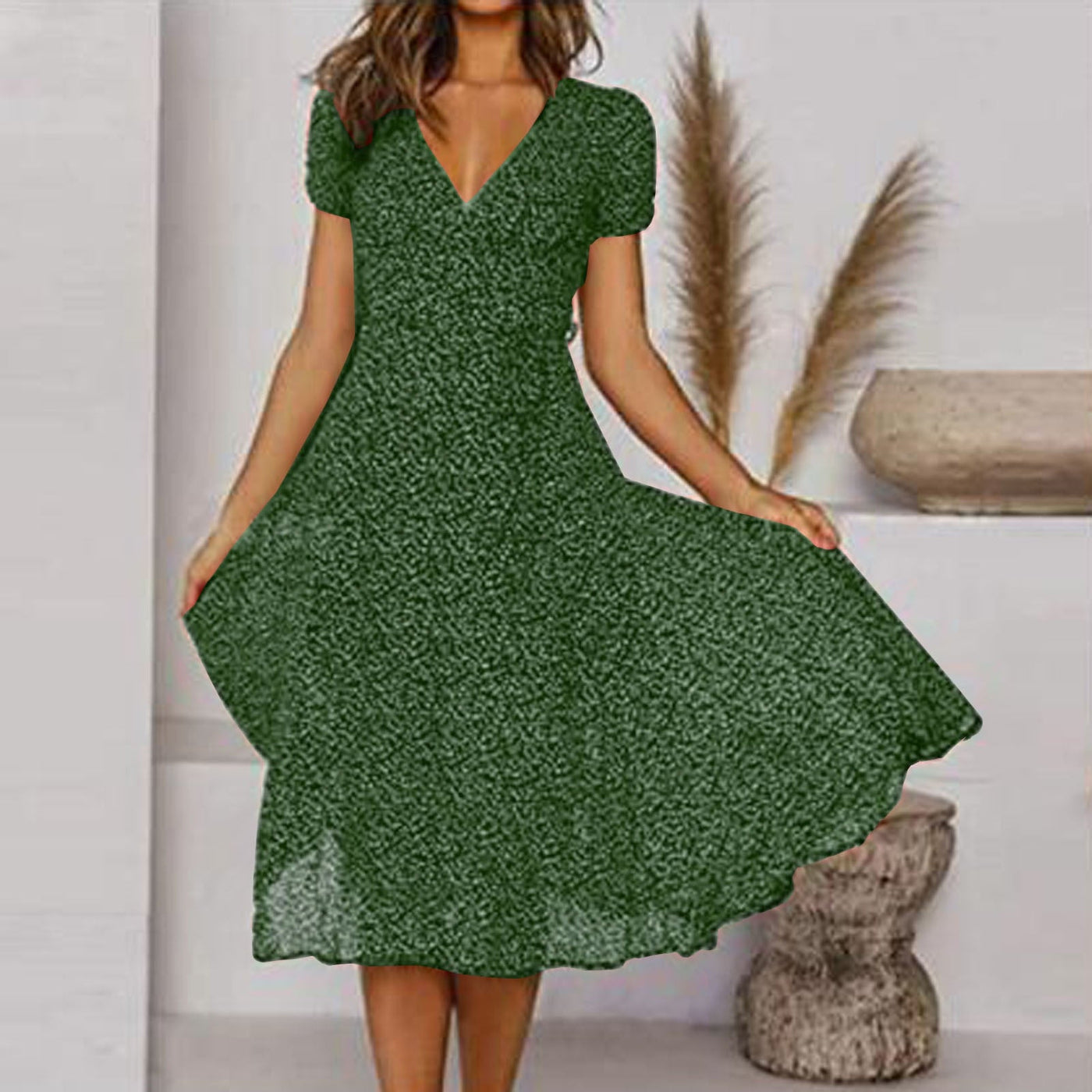 Kleid mit V-Ausschnitt für Damen