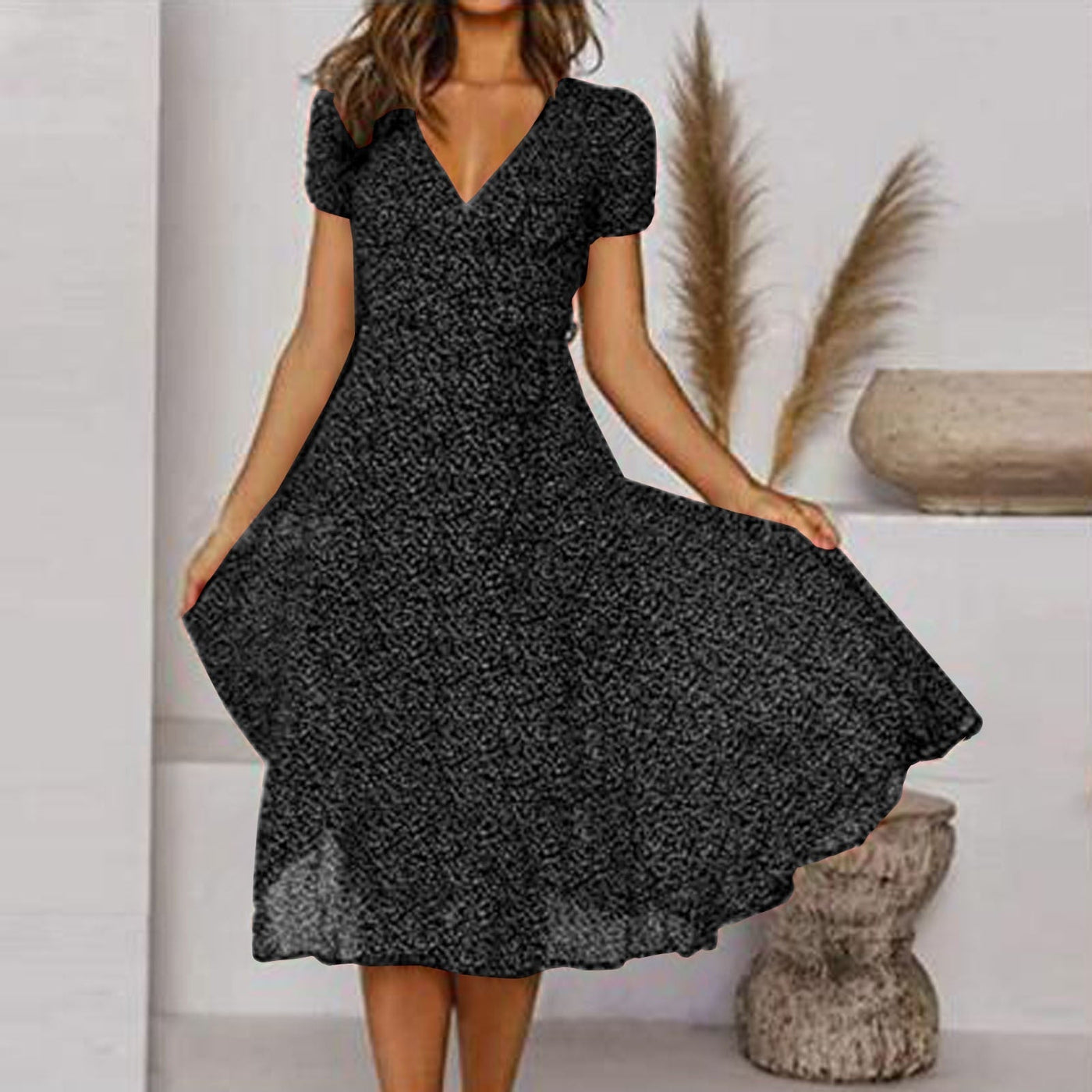 Kleid mit V-Ausschnitt für Damen