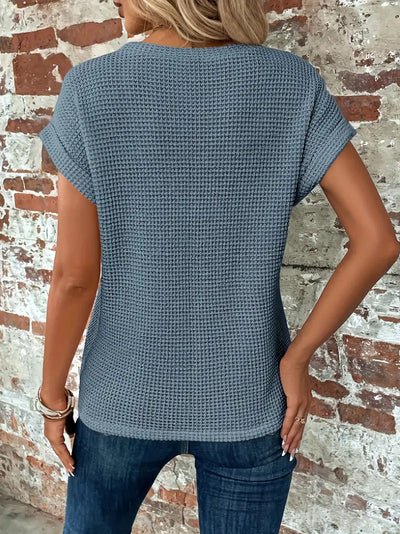 Damen T-Shirt mit Rundhalsausschnitt und kurzen Ärmeln