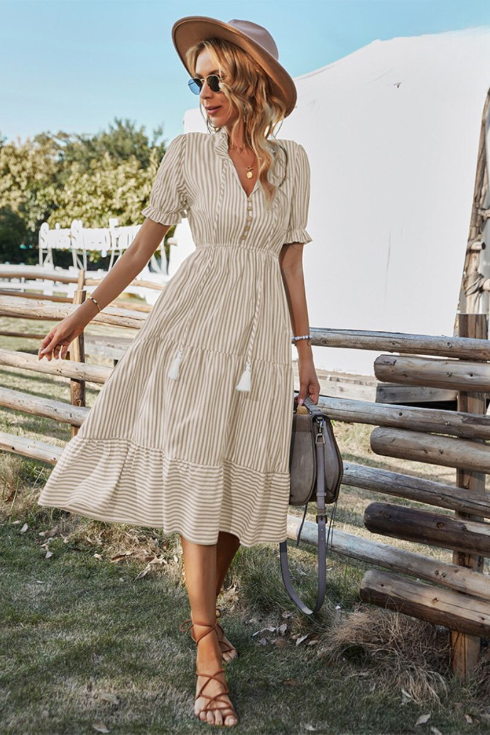 Sommerkleid mit Streifen für Damen