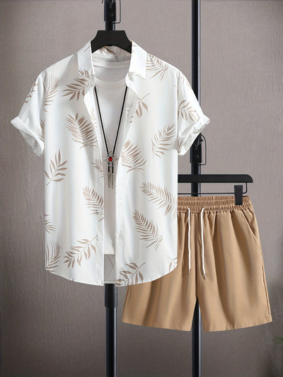 Hemd- und Shorts-Sommer-Set für Herren