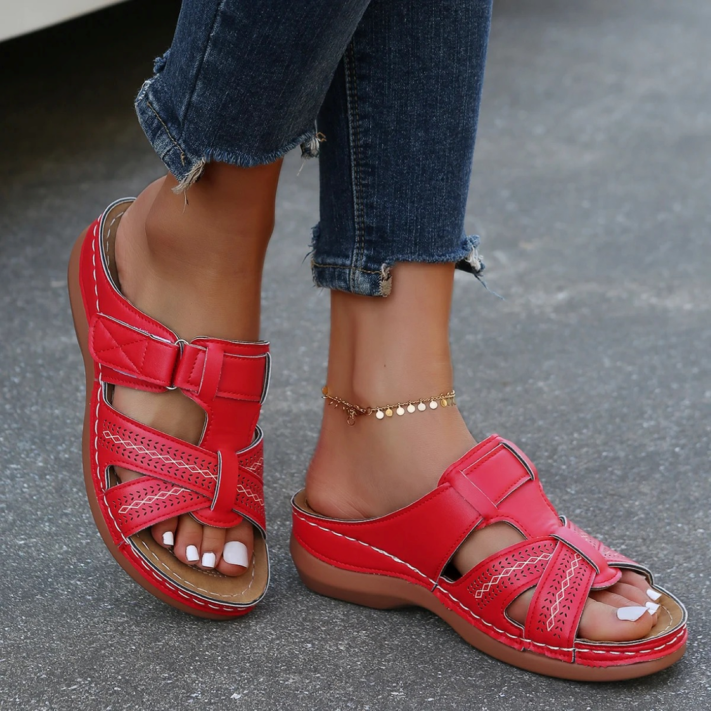 Offene Zehensandalen für Damen