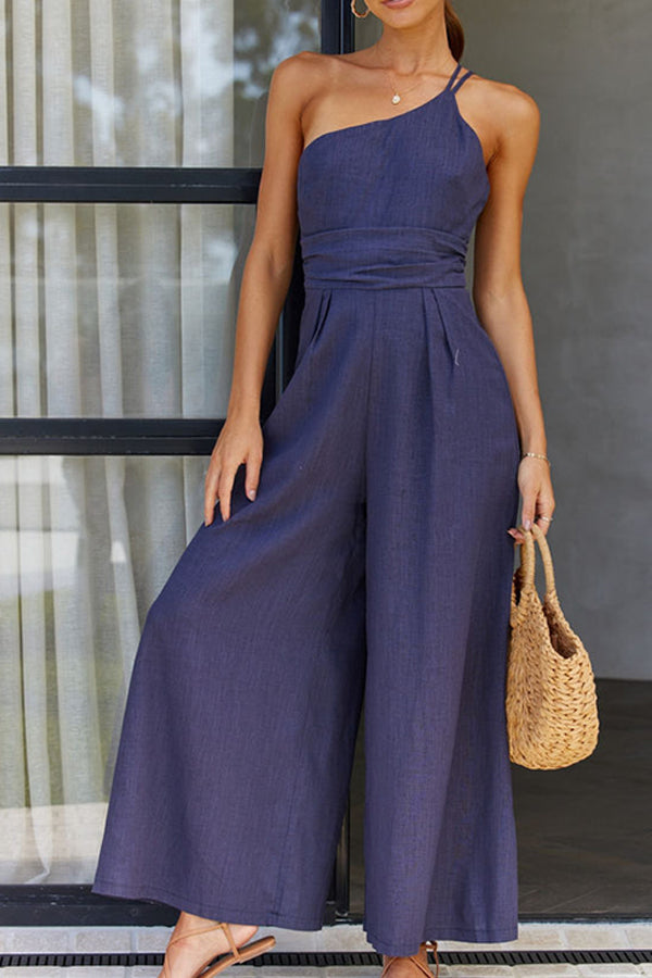 Ein-Schulter-Jumpsuit für Damen