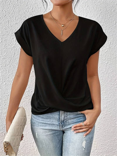 Damen T Shirt mit V Ausschnitt für den Sommer