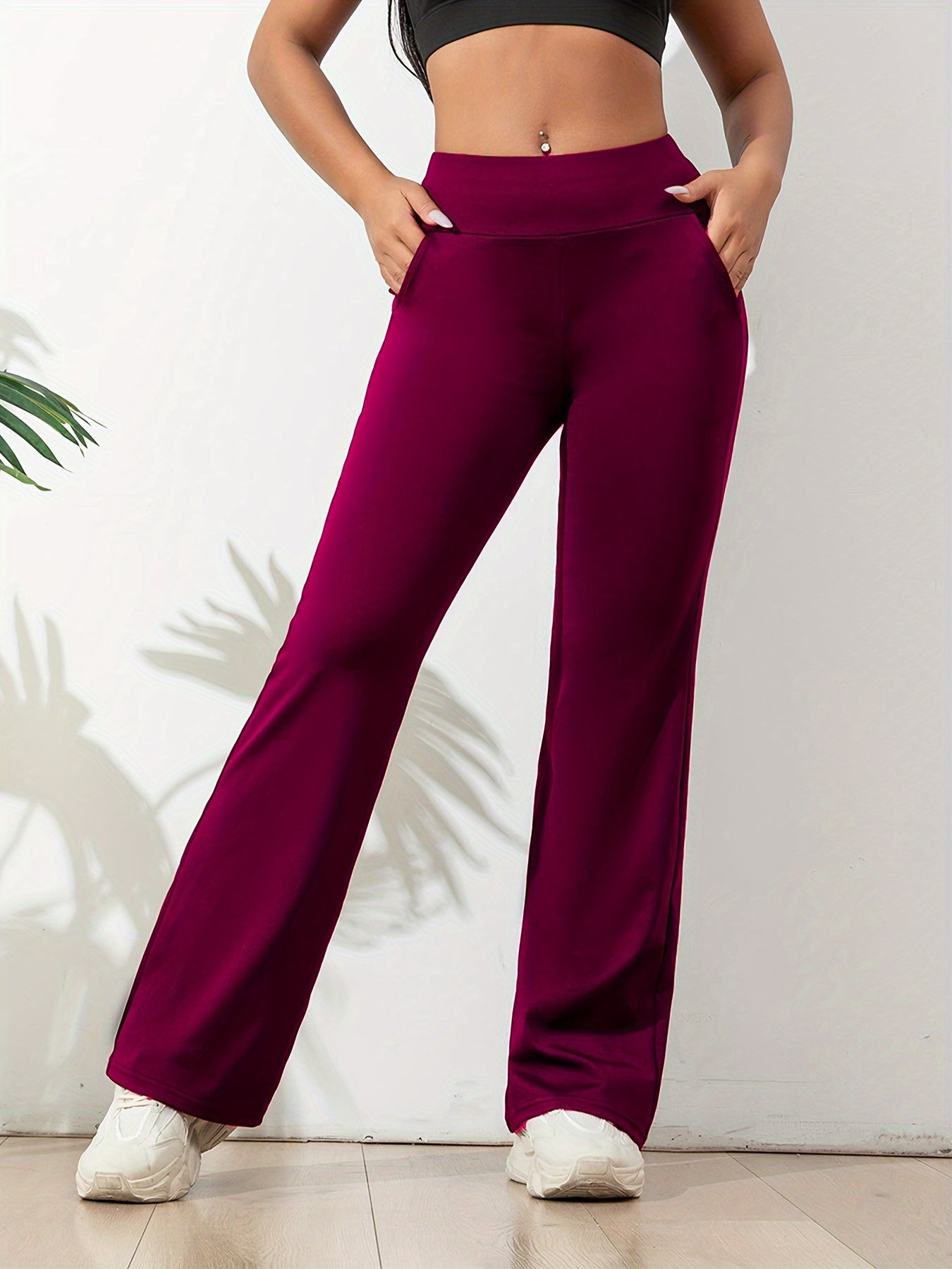 Elastische Yoga-Hose mit Taschen für Damen