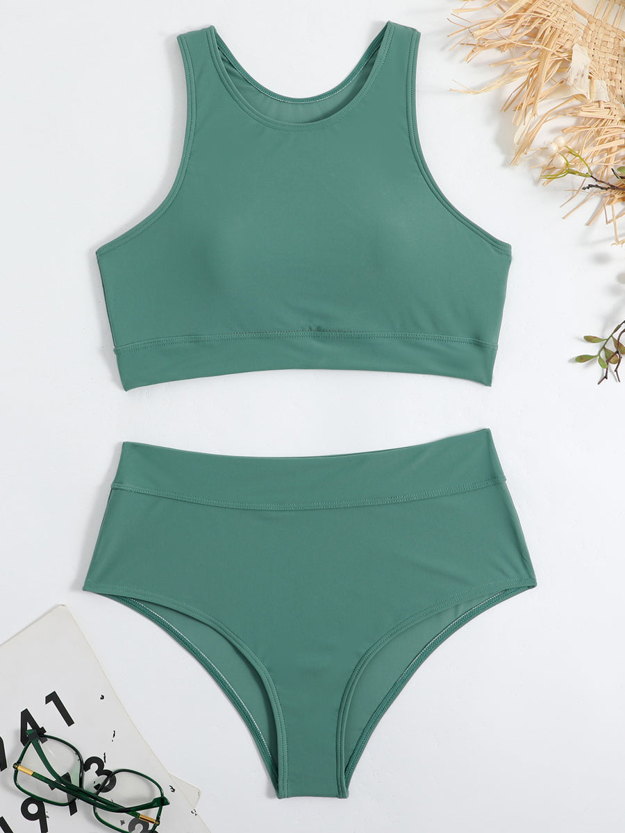 Damen-Bikini mit hoch geschnittenen Hosen für den Sommer