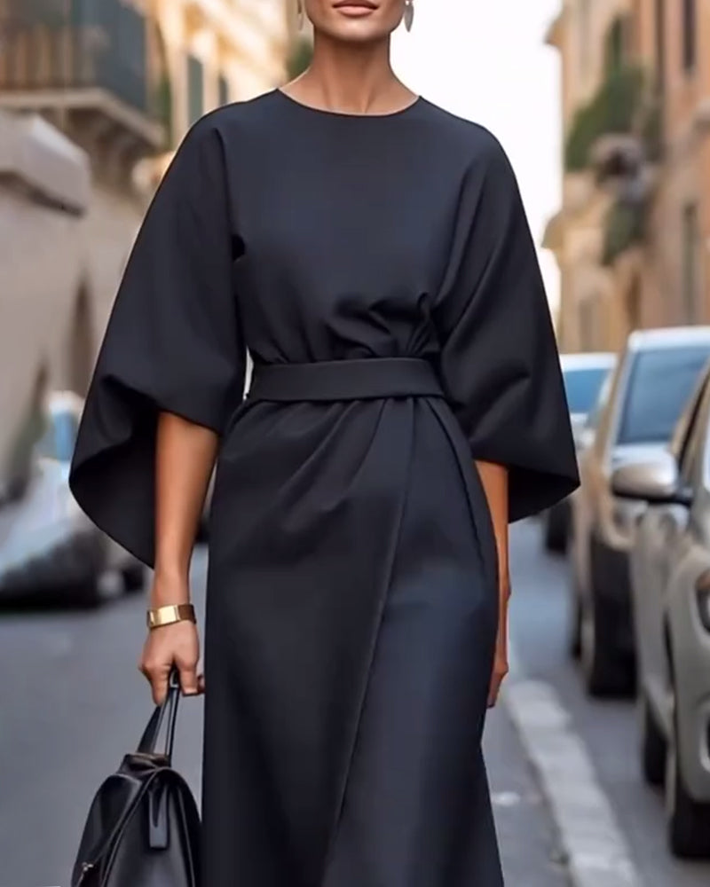 Midikleid mit Gürtel für Damen