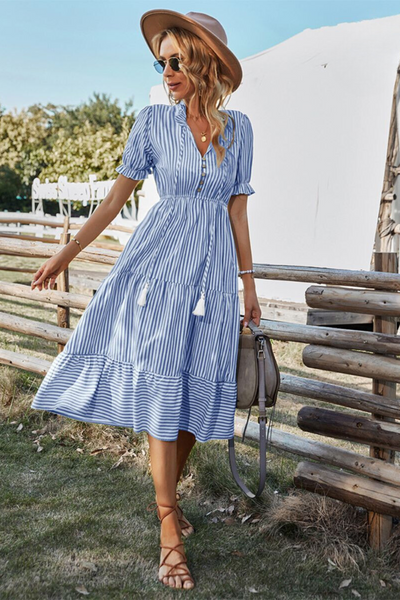 Sommerkleid mit Streifen für Damen