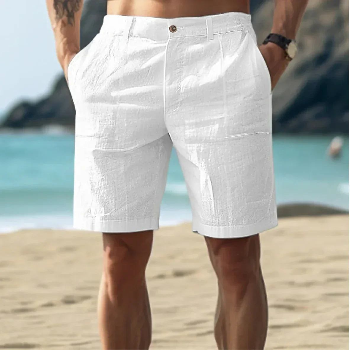 Sommershorts aus Leinen für Herren
