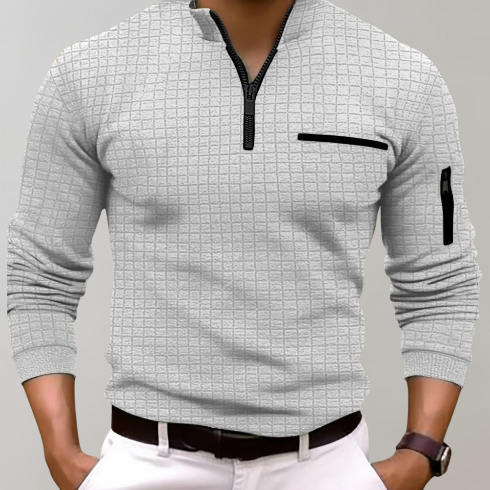 Halb-Zip-Pullover mit Taschen für Herren