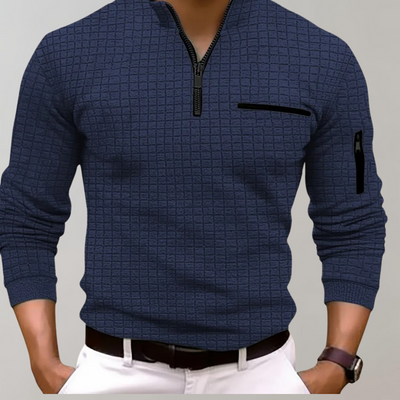 Halb-Zip-Pullover mit Taschen für Herren