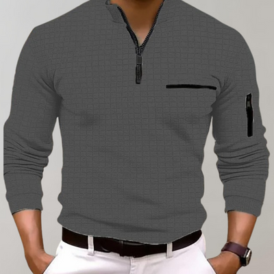 Halb-Zip-Pullover mit Taschen für Herren