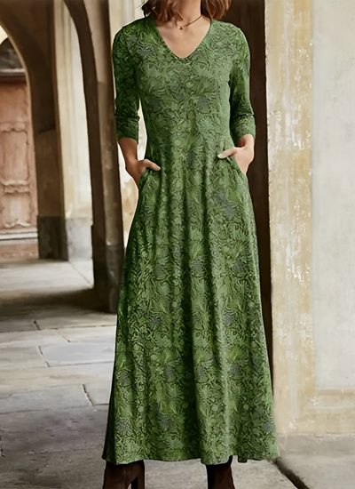 Langärmeliges Maxikleid für Damen