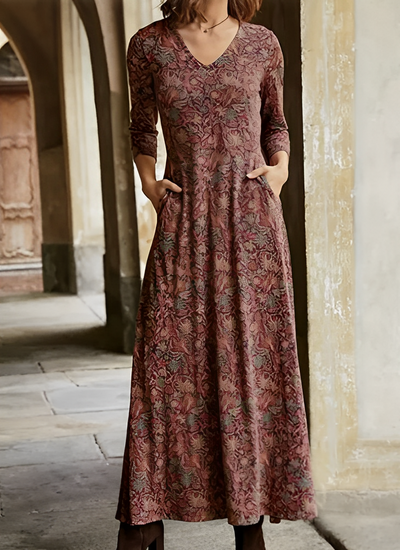 Langärmeliges Maxikleid für Damen