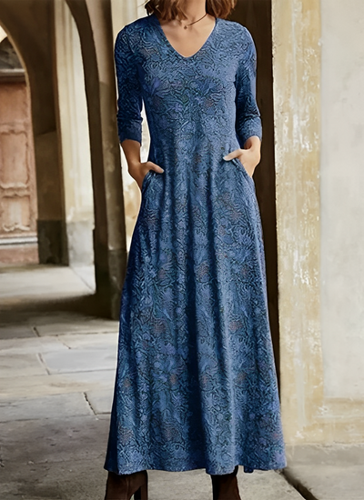 Langärmeliges Maxikleid für Damen