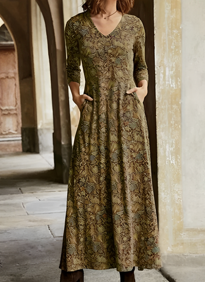 Langärmeliges Maxikleid für Damen
