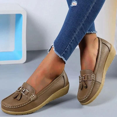 Damen-Sommer-Loafer aus veganem Leder