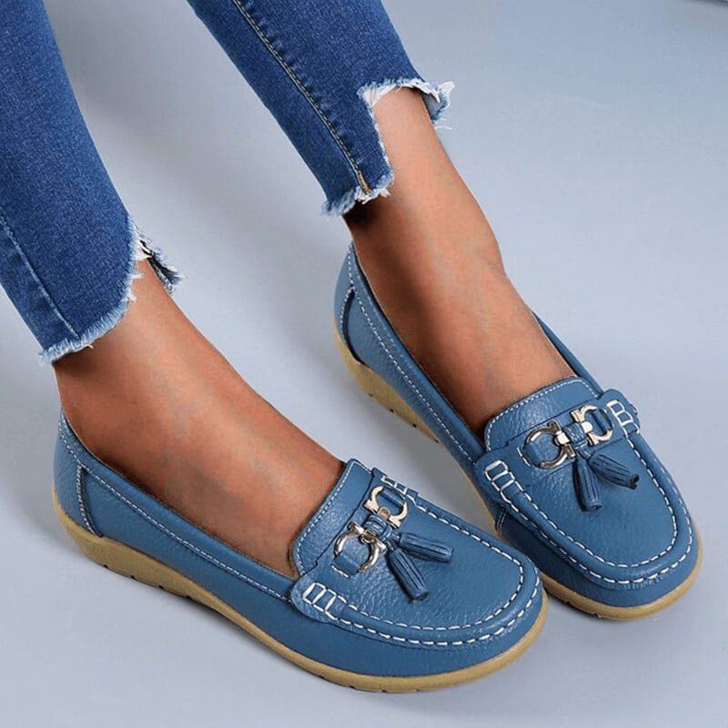 Damen-Sommer-Loafer aus veganem Leder