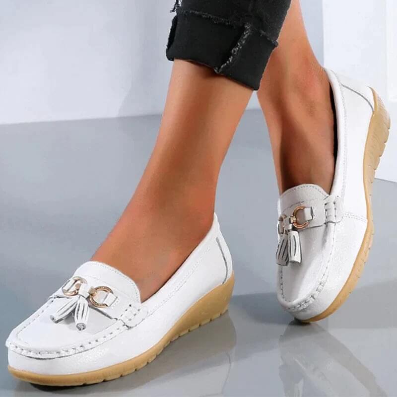 Damen-Sommer-Loafer aus veganem Leder