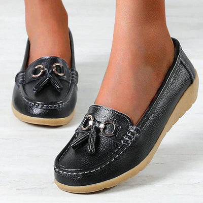 Damen-Sommer-Loafer aus veganem Leder