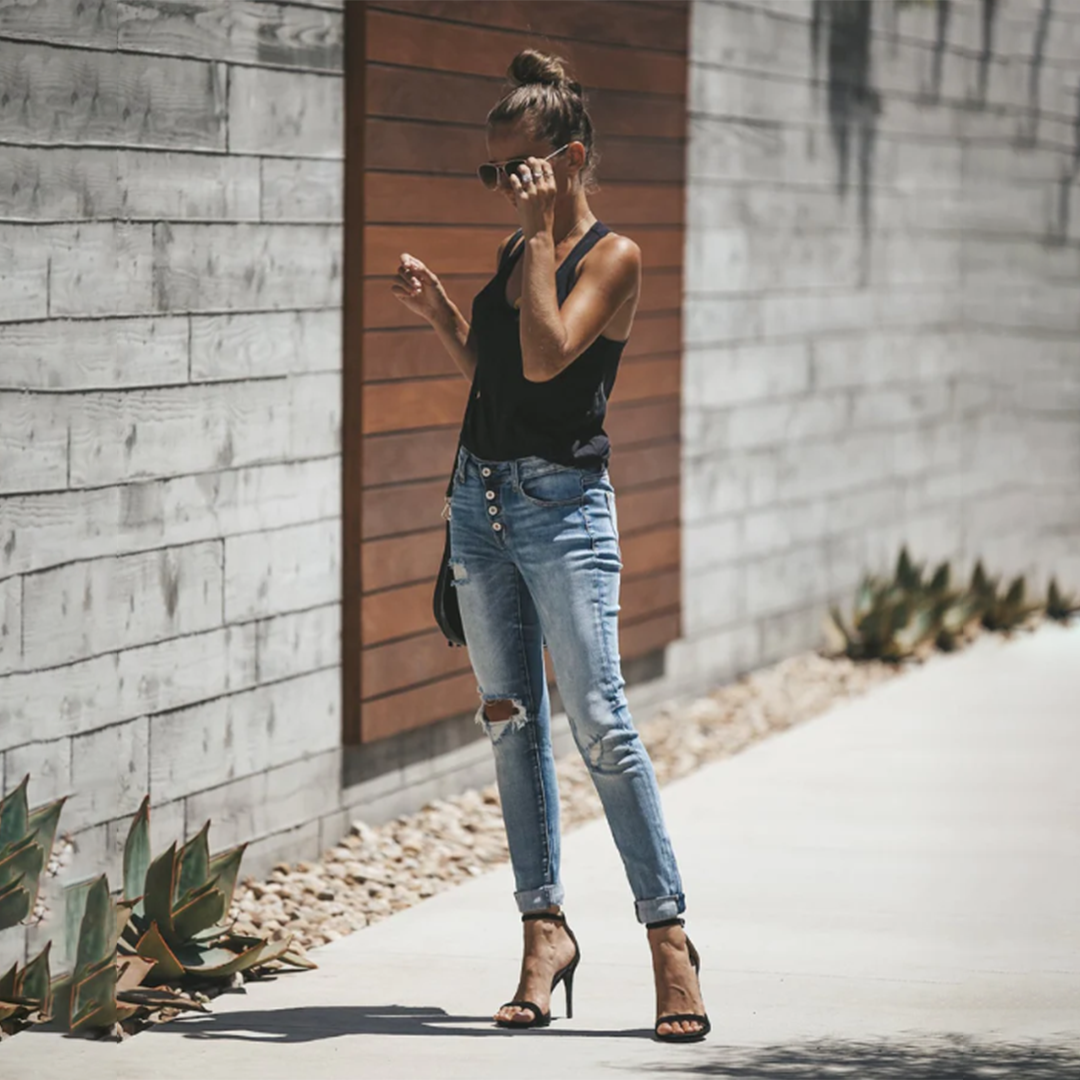 Jeans mit Rissen für Damen