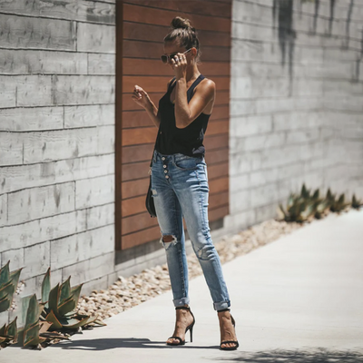Jeans mit Rissen für Damen