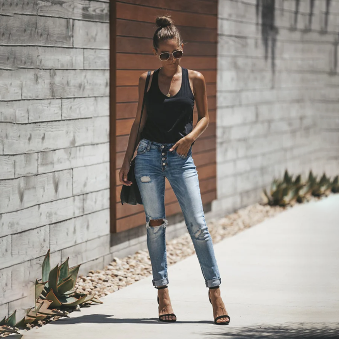Jeans mit Rissen für Damen